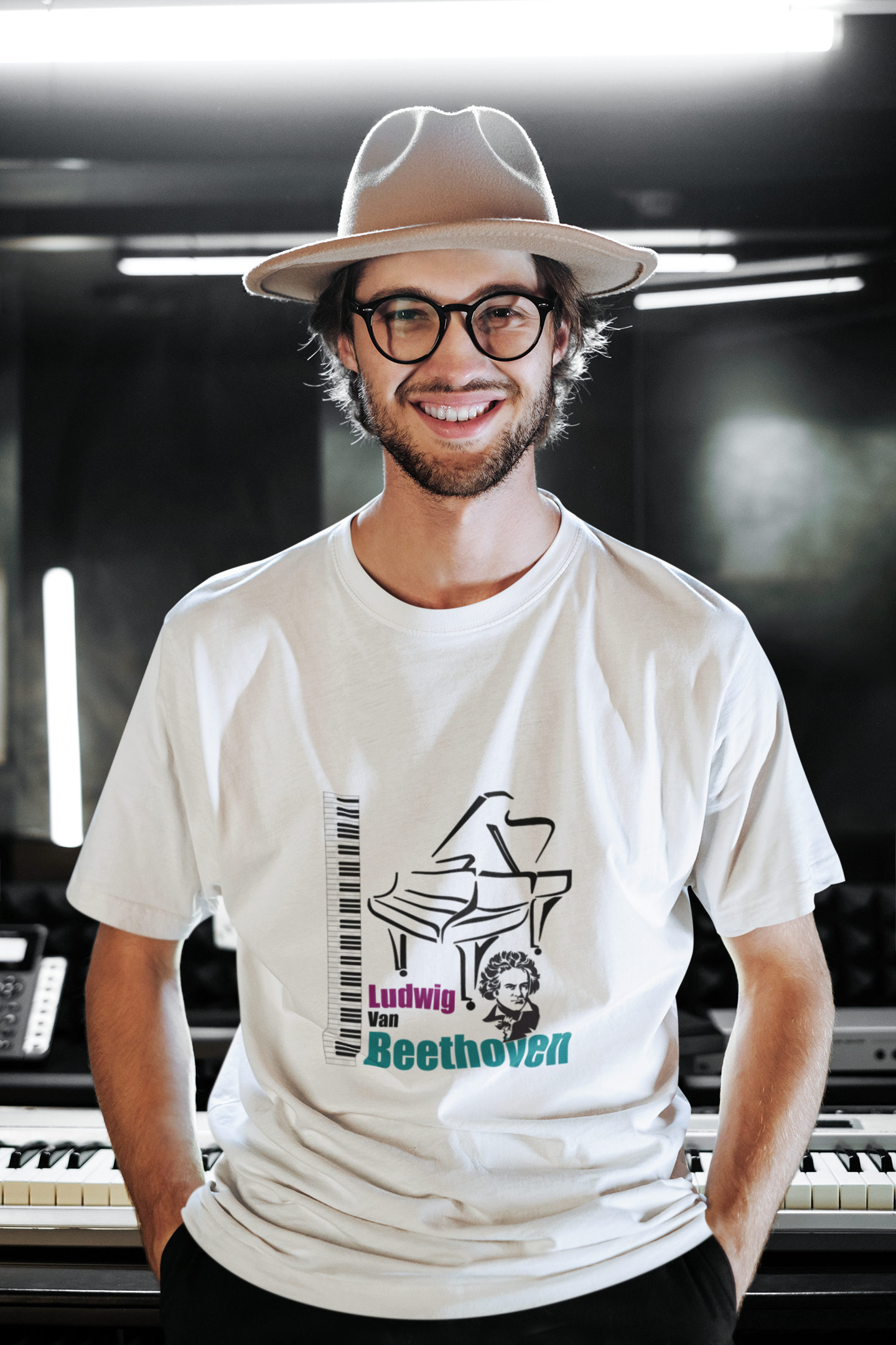 Beethoven Half Sleeves Unisex T-shirt